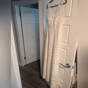 Elegant White Lace Dress
